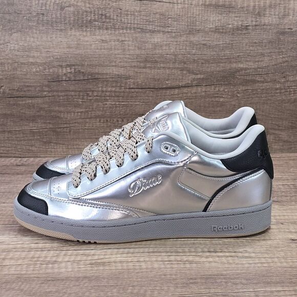 Reebok DIME x Club C Bulc Men's Size 13 Metallic Silver Sneakers (100069825) NEW - Picture 3 of 9